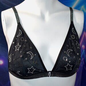 Victoria's Secret Astrology Moon and Stars Embroidered Bralette NWoT